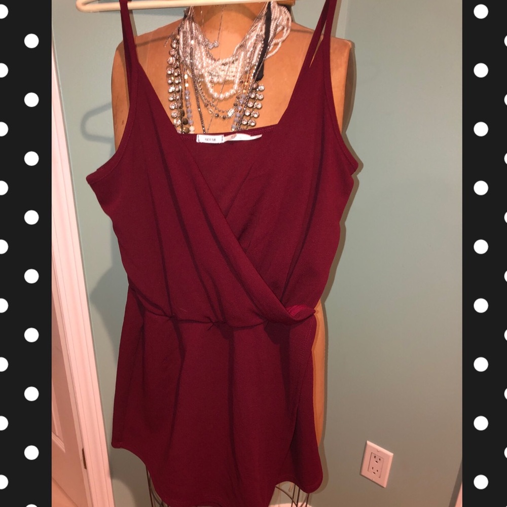 Urban Outfitters: Kimichi Blue Burgundy Romper‼️